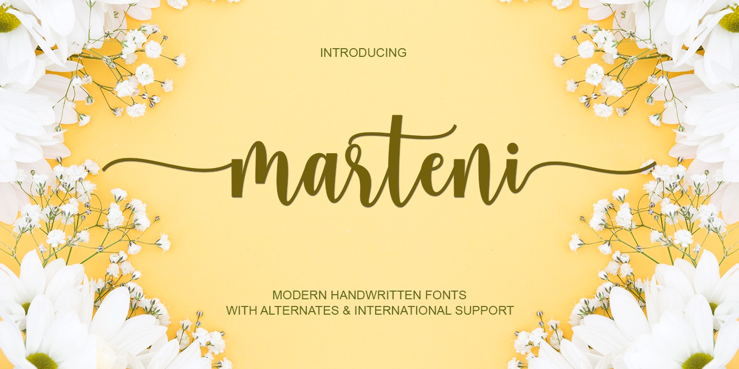 Beispiel einer Marteni-Schriftart